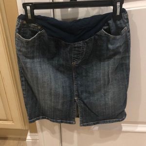 Mimi maternity jean skirt